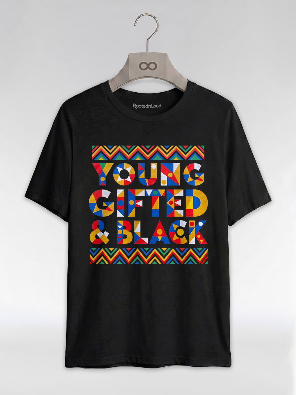Black Excellence Apparel: Young Gifted and Black Tribal Graphic T-Shirt - RootednLoud