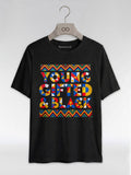 Black Excellence Apparel: Young Gifted and Black Tribal Graphic T-Shirt - RootednLoud