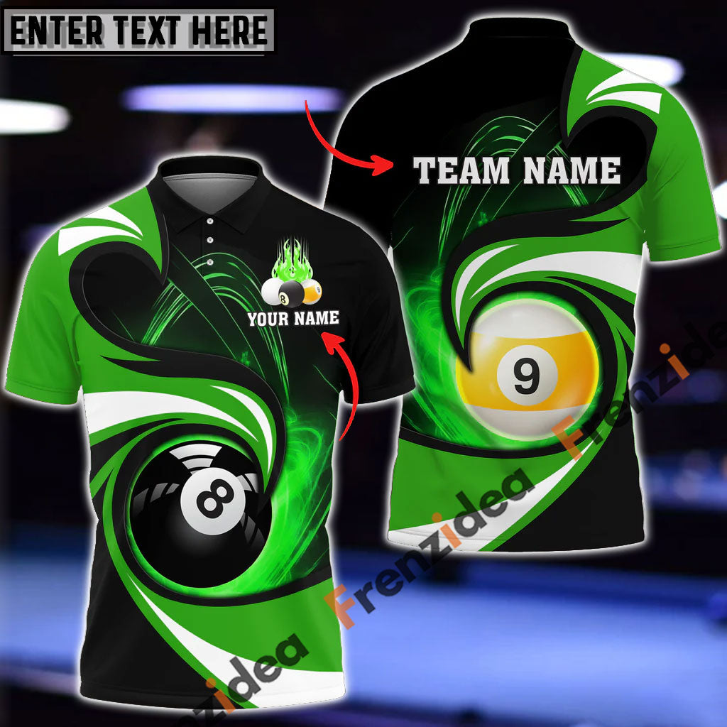 Frenzidea Billiards 8 Ball & 9 Ball Stormeye Personalized Name, Team Name Unisex Shirt ( 6 Colors )