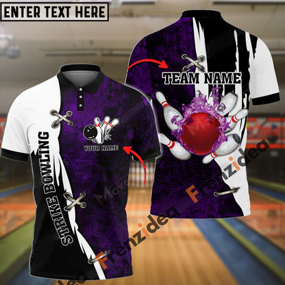 frenzidea Bowling And Pins Resurrection Fire Customized Name 3D Shirt (4 Colors)