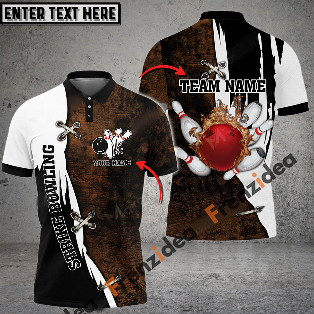 frenzidea Bowling And Pins Resurrection Fire Customized Name 3D Shirt (4 Colors)
