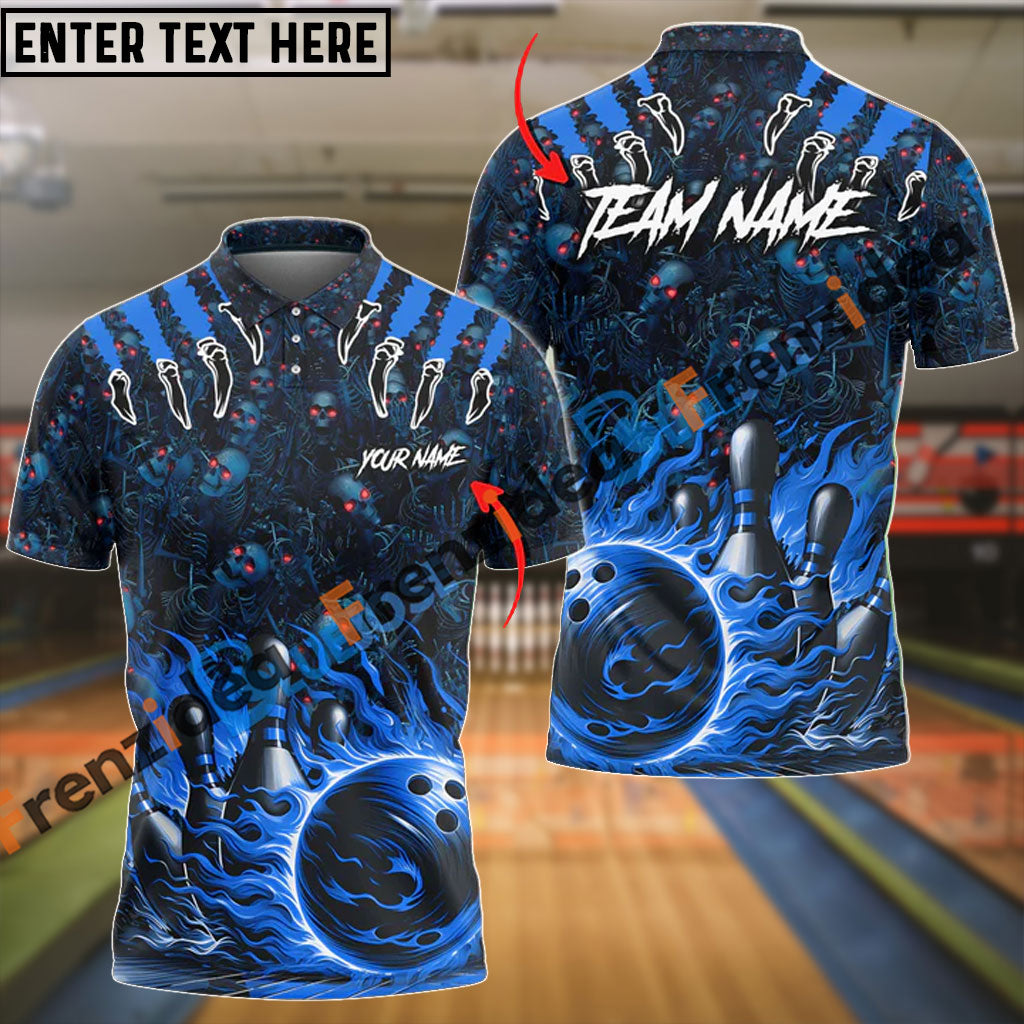 Frenzidea Bowling And Pins Wanna Go to Hell Customized Name 3D Shirt (4 Colors)