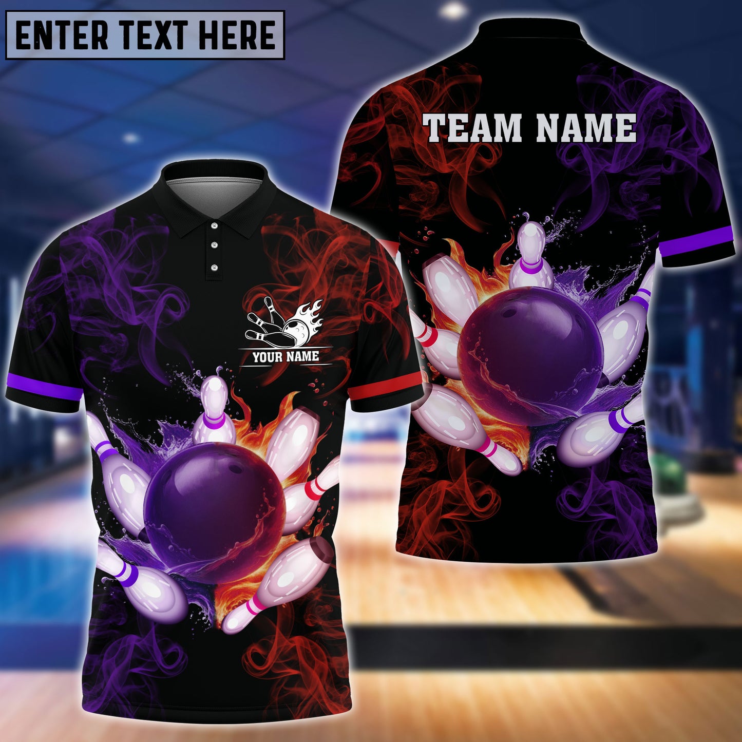Frenzidea Bowling And Pins Equal Battle Customized Name 3D Shirt (4 Colors)