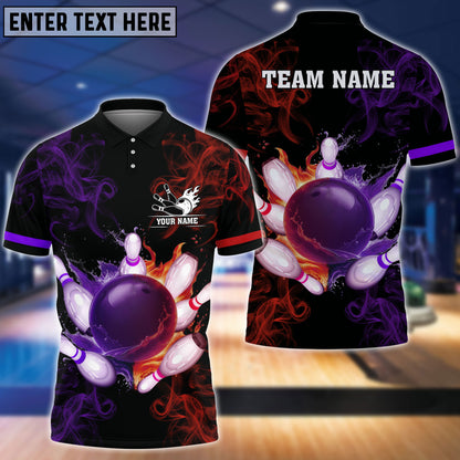 Frenzidea Bowling And Pins Equal Battle Customized Name 3D Shirt (4 Colors)