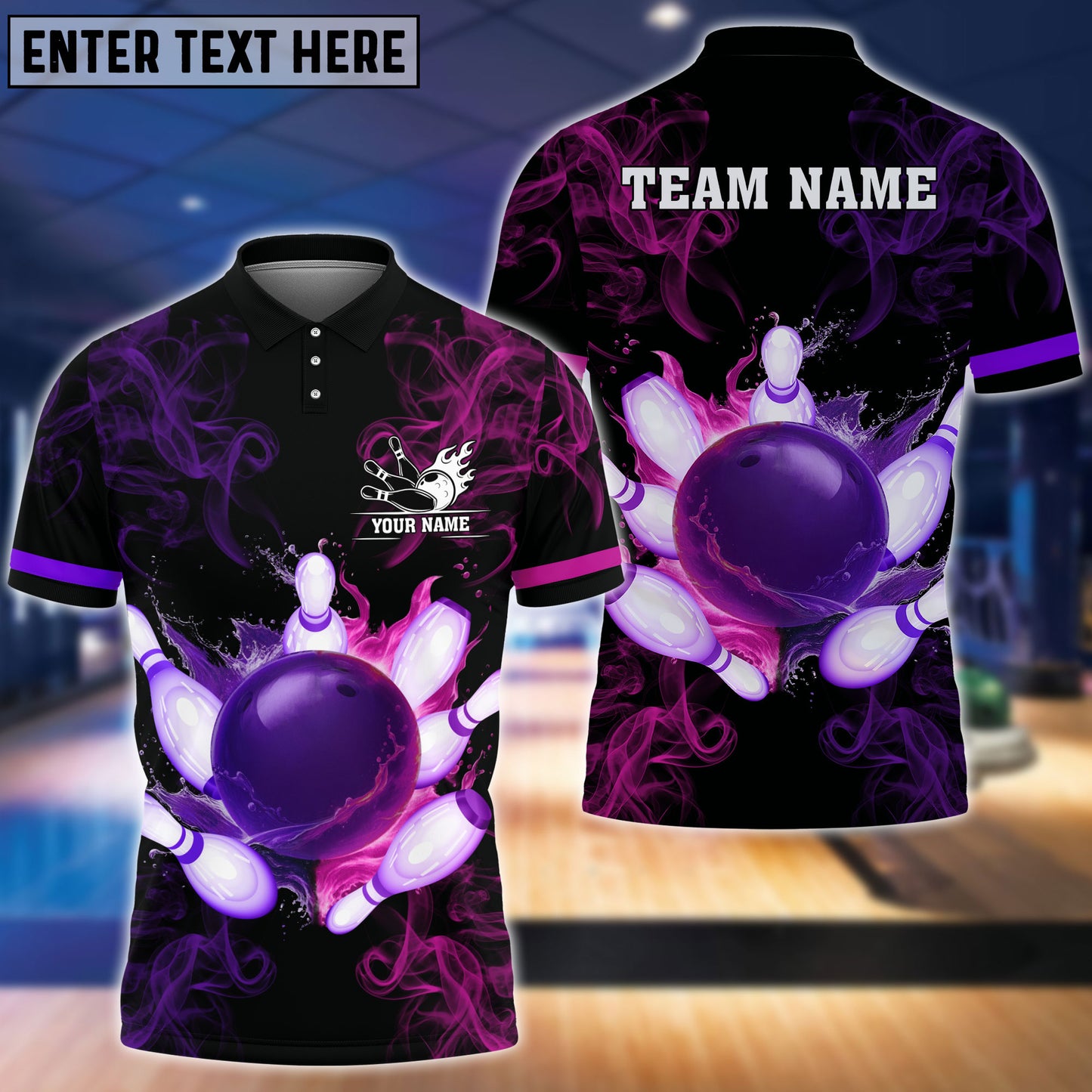Frenzidea Bowling And Pins Equal Battle Customized Name 3D Shirt (4 Colors)