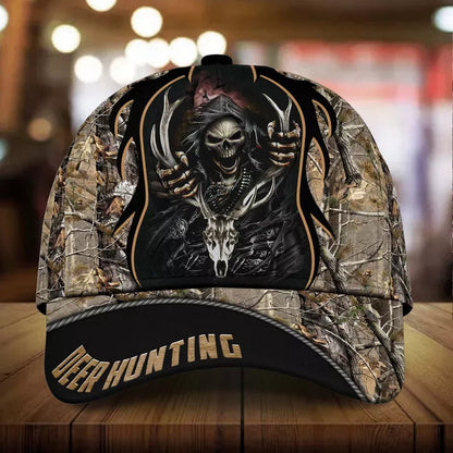 Frenzidea Cool Skull Deer Hunting Personalized Cap