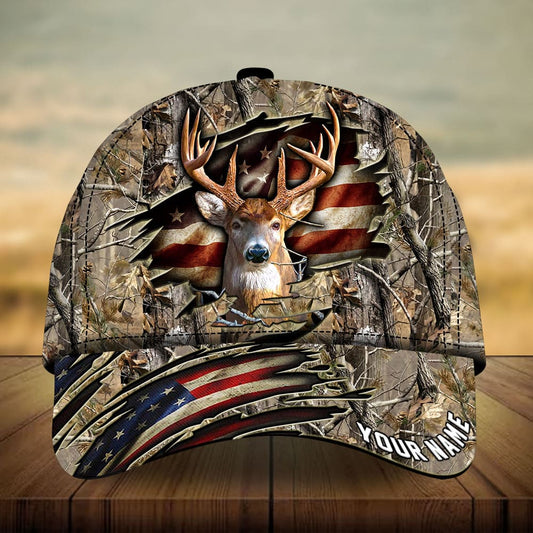 Frenzidea Premium Loralle Cracked Deer Hunting Multicolor Personalized Cap