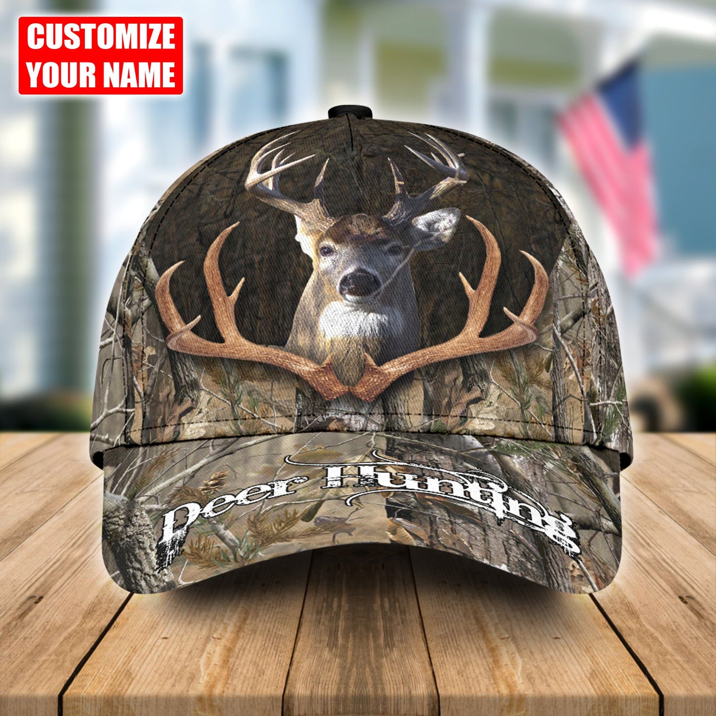 Frenzidea Personalized Hunting Deer Camo In Antler Classic Cap