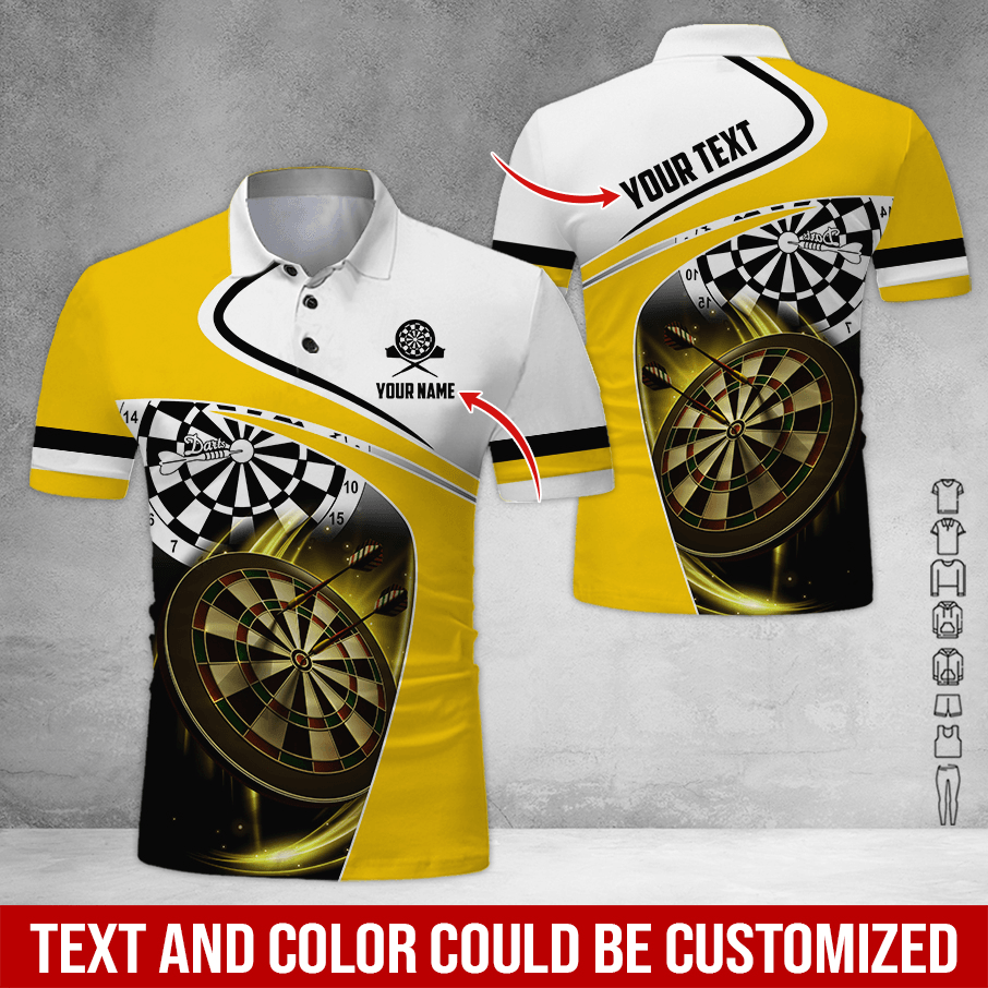 Frenzidea Dartboard Lighting Personalized Name 3D Shirt (6 Colors)