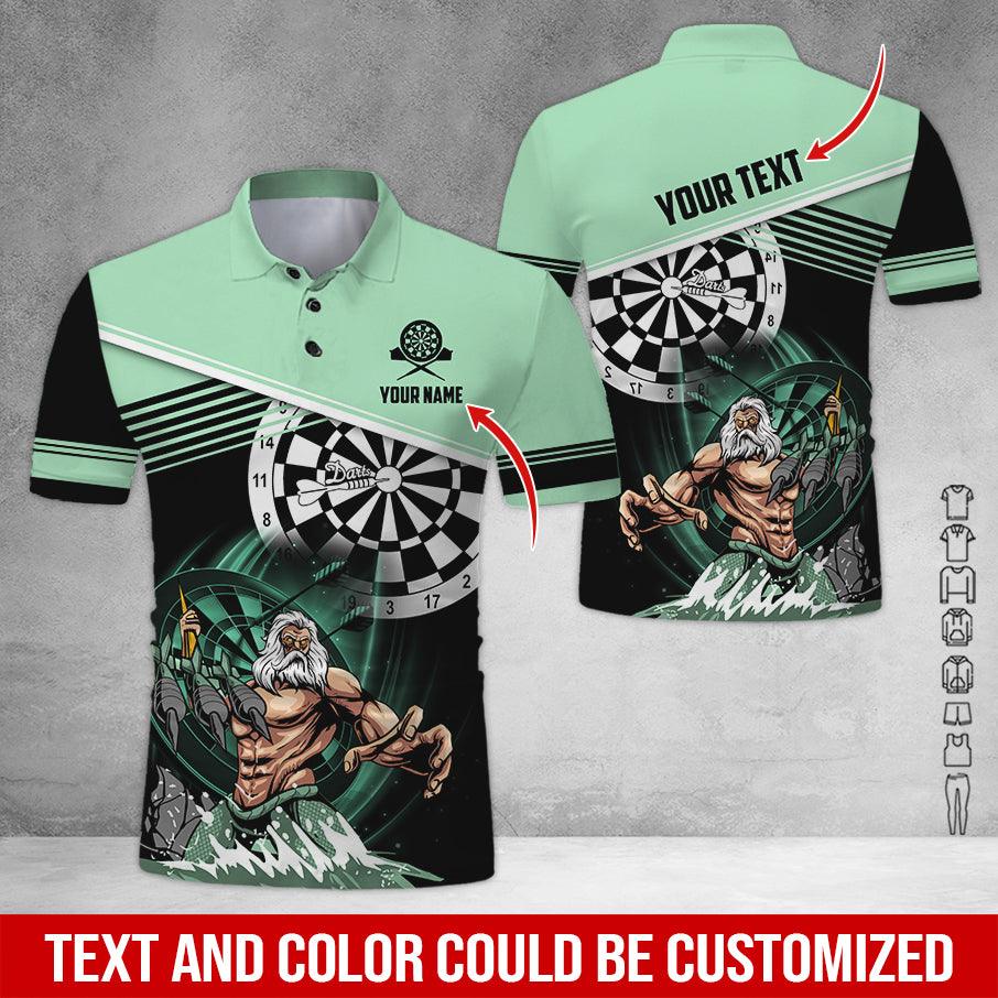 Frenzidea Poseidon Darts Personalized Name 3D Shirt (12 Colors)