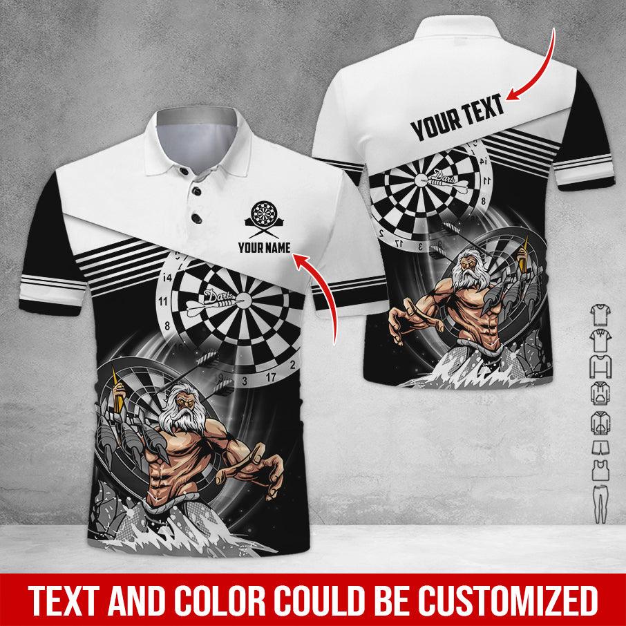 Frenzidea Poseidon Darts Personalized Name 3D Shirt (12 Colors)