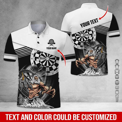 Frenzidea Poseidon Darts Personalized Name 3D Shirt (12 Colors)
