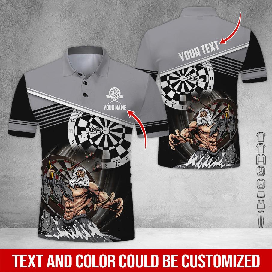 Frenzidea Poseidon Darts Personalized Name 3D Shirt (12 Colors)