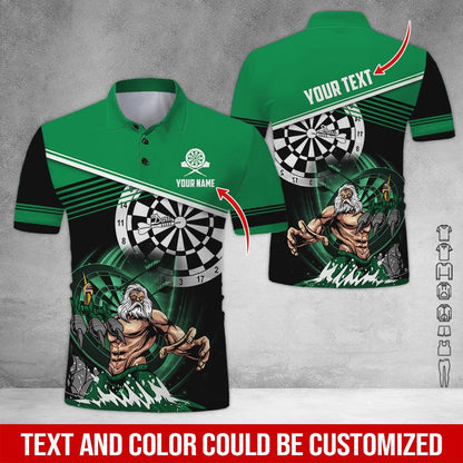 Frenzidea Poseidon Darts Personalized Name 3D Shirt (12 Colors)