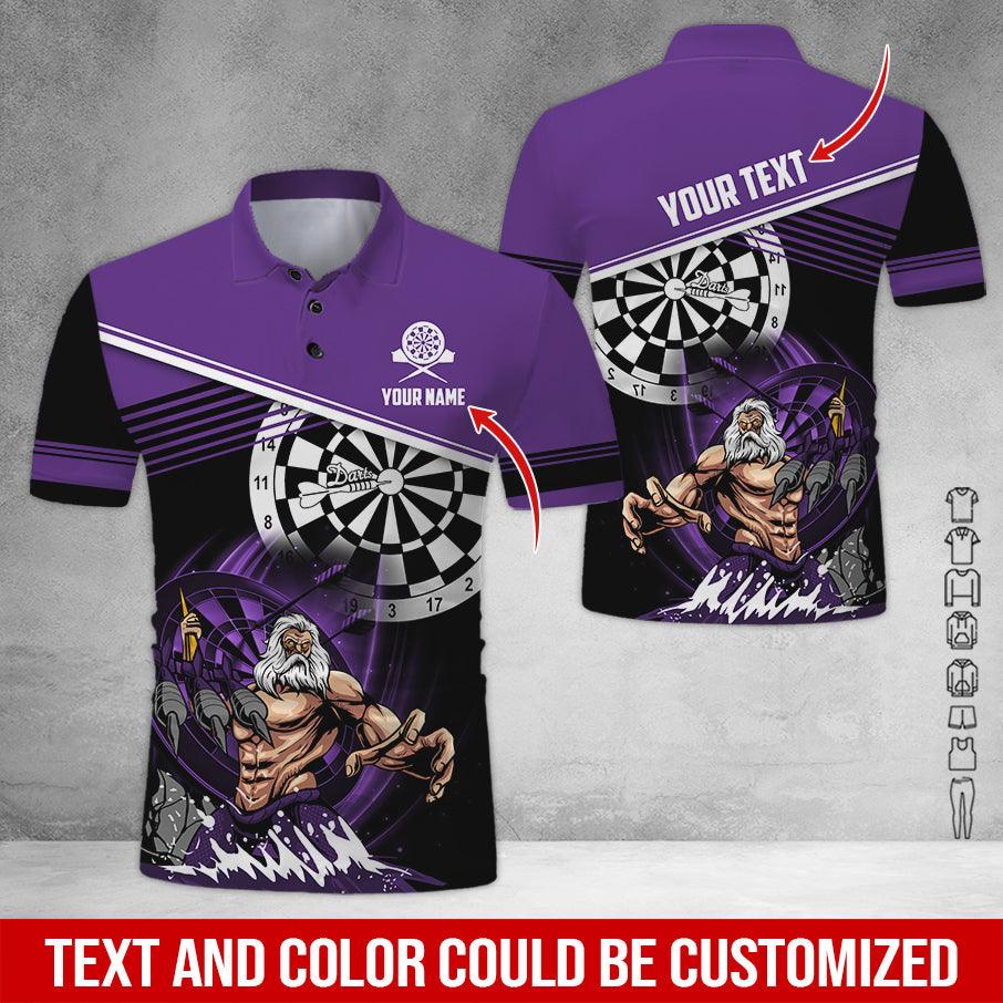 Frenzidea Poseidon Darts Personalized Name 3D Shirt (12 Colors)