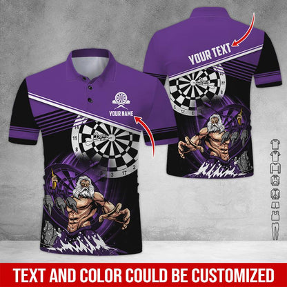 Frenzidea Poseidon Darts Personalized Name 3D Shirt (12 Colors)