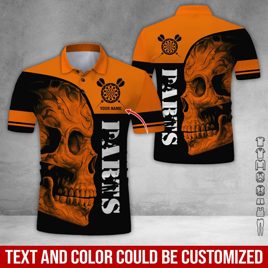 Frenzidea Skull Darts Personalized Name 3D Shirt (6 Colors)