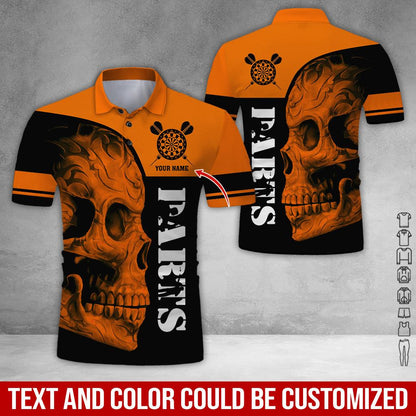 Frenzidea Skull Darts Personalized Name 3D Shirt (6 Colors)
