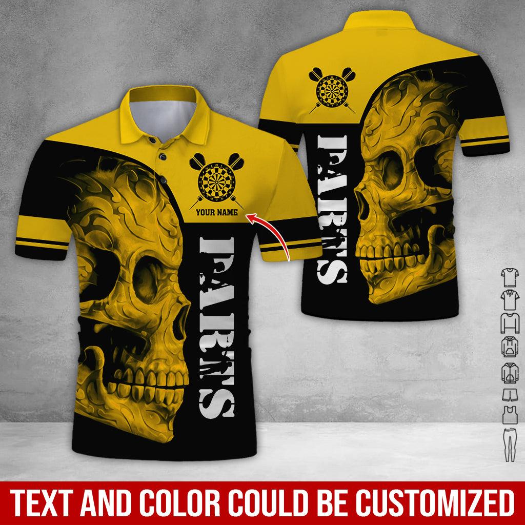 Frenzidea Skull Darts Personalized Name 3D Shirt (6 Colors)