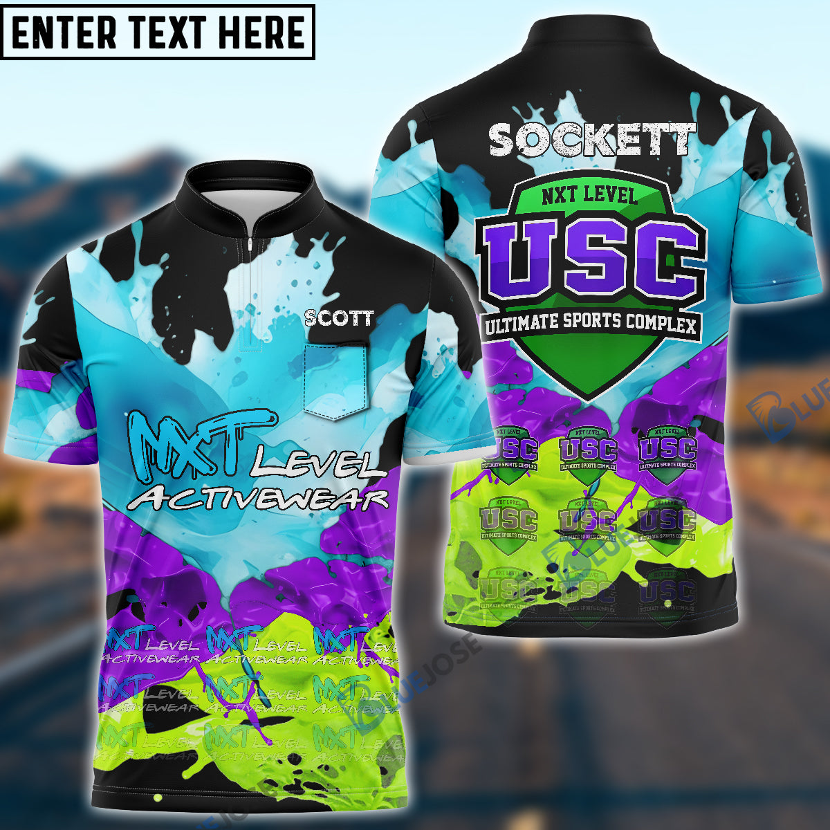 frenzidea Paint Splotches Personalized Name, Team Name 3D Shirt