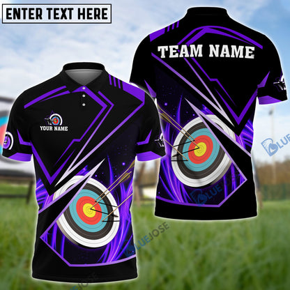 Frenzideas Archery Premium Multicolor Customized Name 3D Shirt (4 Colors)
