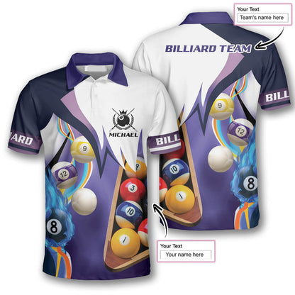 Frenzidea Purple Custom Billiard Shirts Personalized Name Shirt