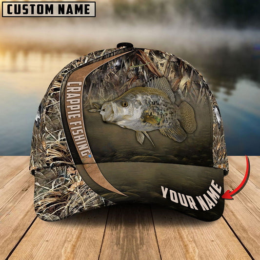 Frenzidea Personalized Crappie Fishing Grass Nature Classic Cap