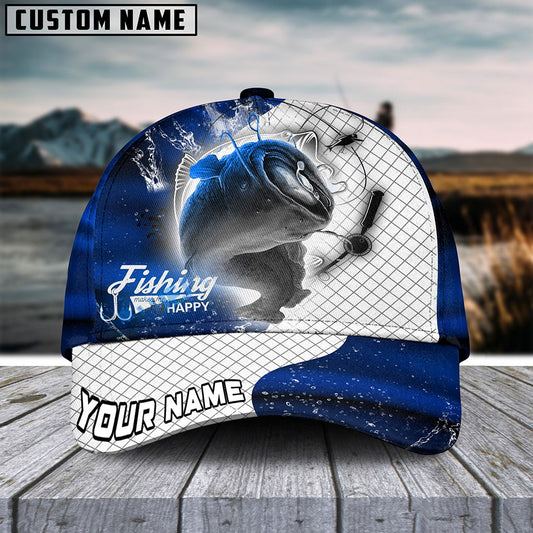 Frenzidea Personalized Catfish Fishing Dark Blue Skin Sport Classic Cap