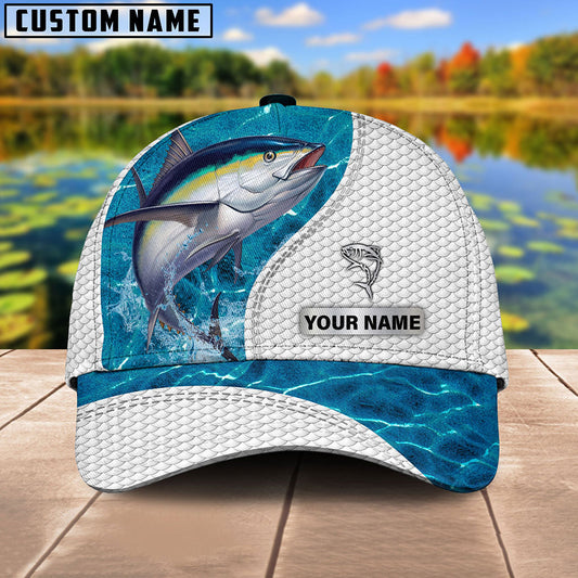 Frenzidea Custom Name Tuna Fishing Blue Water Cap