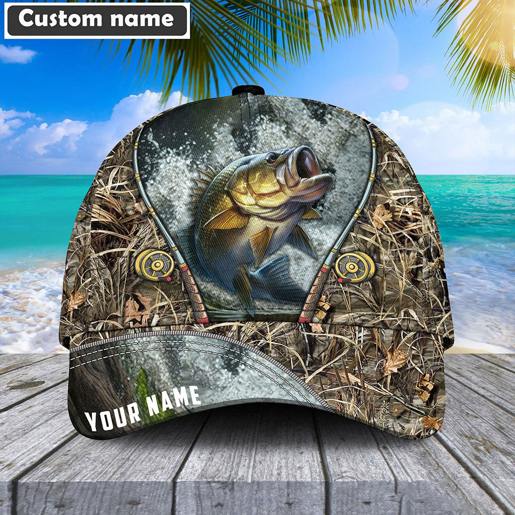 Frenzidea Custom Name Bass Fishing Rod Cap
