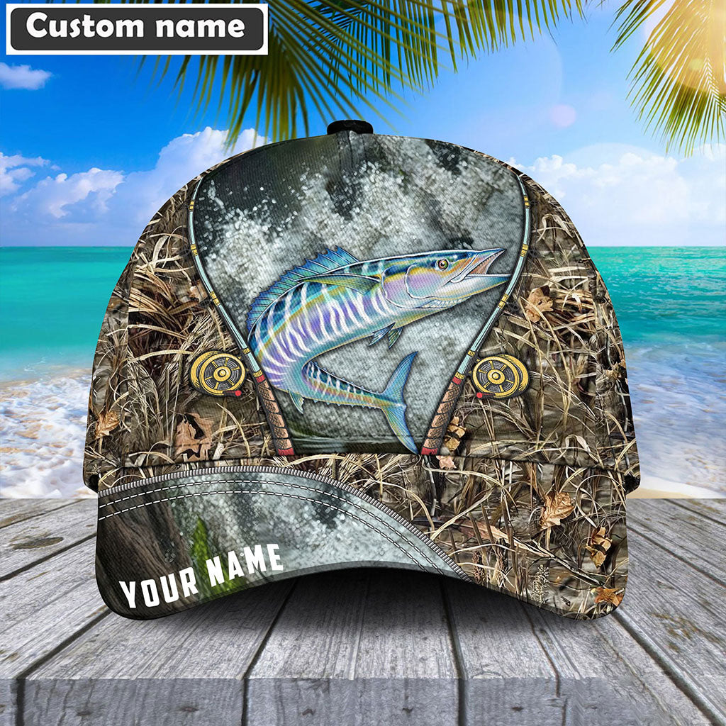 Frenzidea Custom Name Wahoo Fishing Rod Cap