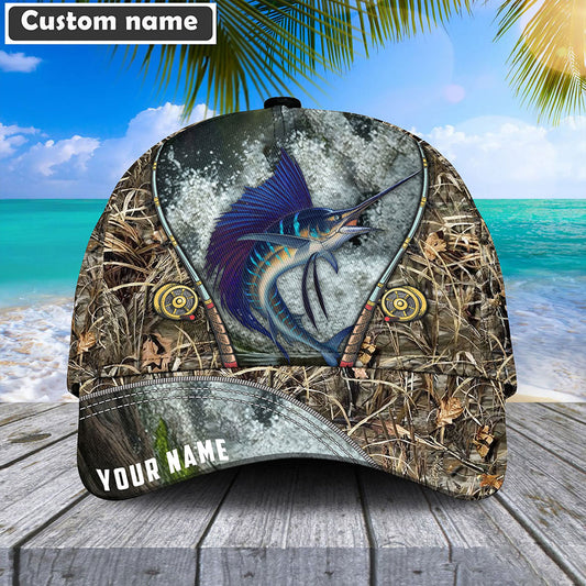 Frenzidea Custom Name Sailfish Fishing Rod Cap