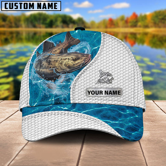 Frenzidea Custom Name Catfish Fishing Blue Water Cap