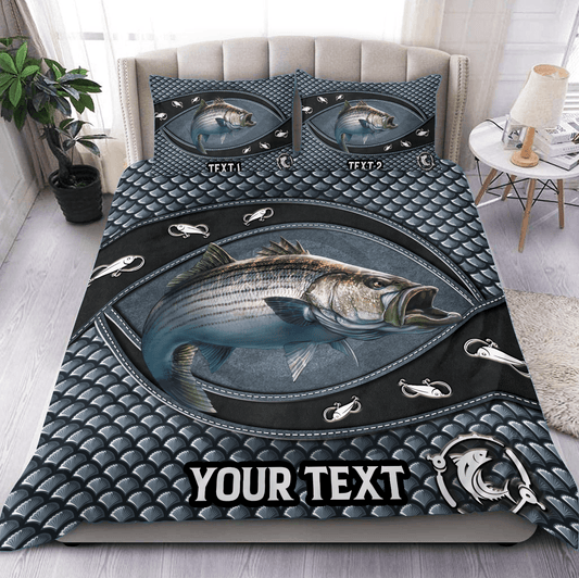Frenzidea Premium Fishing Personalized Bedding Set