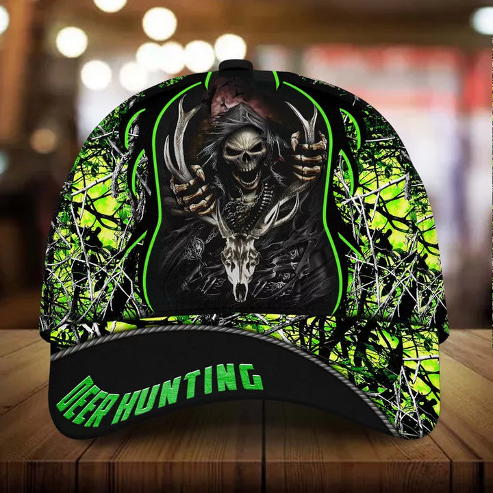 Frenzidea Cool Skull Deer Hunting Personalized Cap