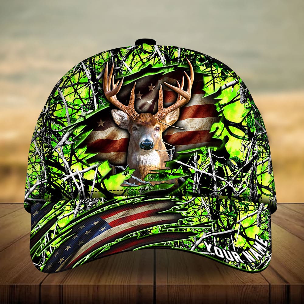 Frenzidea Premium Loralle Cracked Deer Hunting Multicolor Personalized Cap