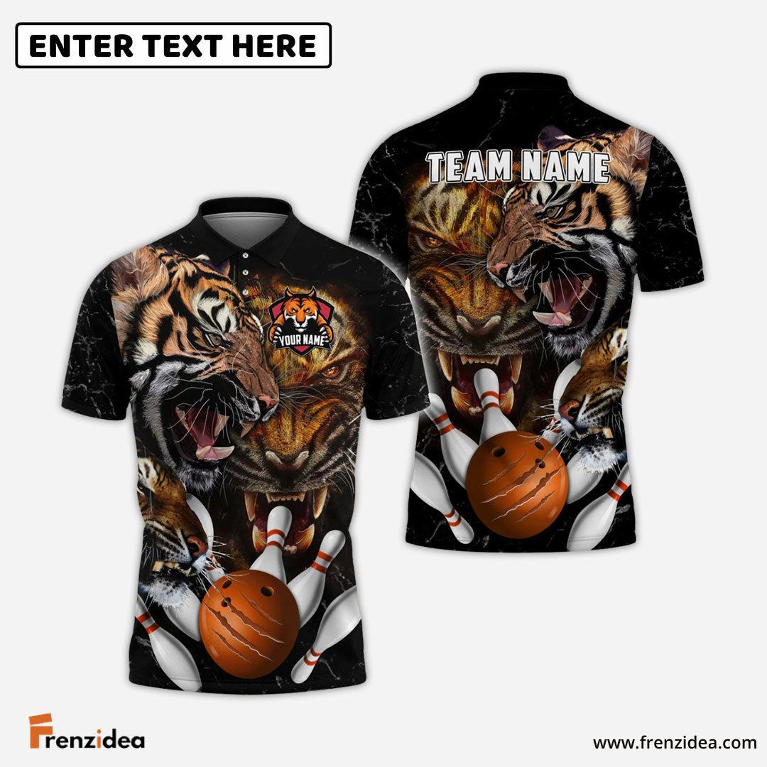 Frenzideas Bowling Bowling Ball And Pins King Of Forest Customized Name, Team Name 3D Shirt