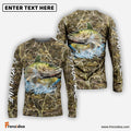 Frenzidea Walleye Fishing Camouflage Custom Name Shirts