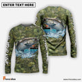 Frenzidea Stripe Bass Fishing Camouflage Custom Name Shirts