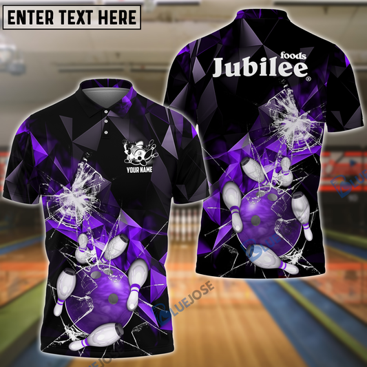 Frenzideas Bowling And Pins Broken Glass Mound Jubilee Customized Name 3D Shirt