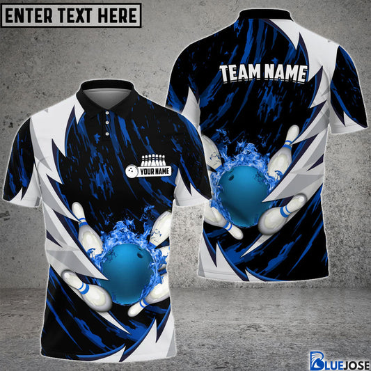 Frenzideas Personalized Name Thunders Bowling And Pins Multicolor 3D Shirt