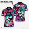 Frenzidea Darts Cool Shark Graffiti Style Multicolor Options Personalized Name Shirt (4 Colors)