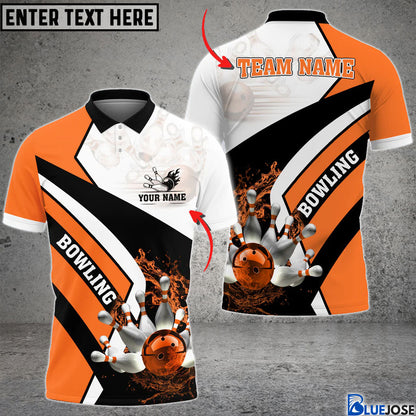 Frenzideas Personalized Name Bowling And Pins Multicolor Option 3D Shirt