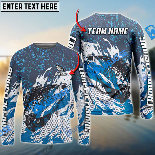 Frenzidea Crappie Fishing Bluefin Sport Custom Name & Team Name 3D Shirts