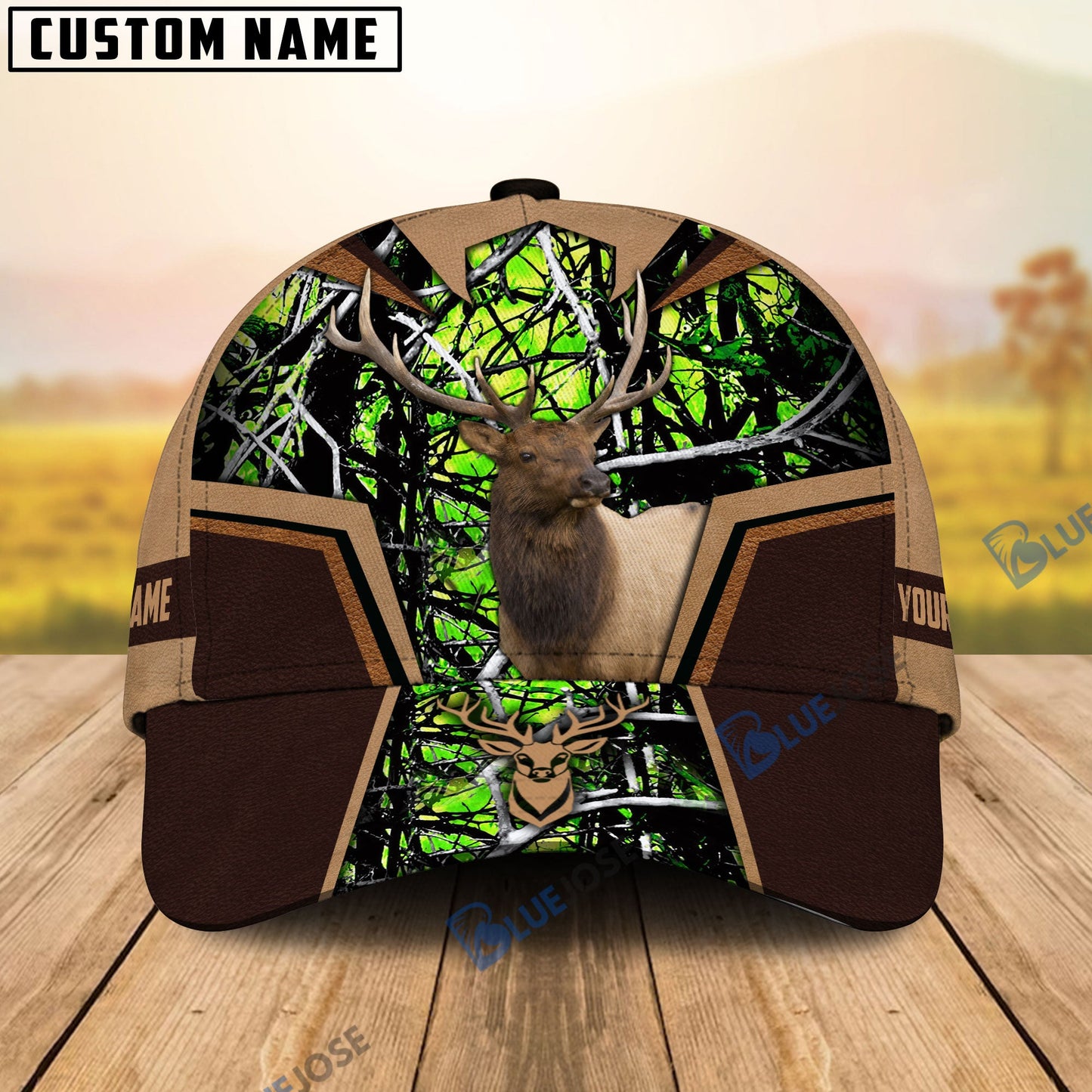 frenzidea Elk Hunting Premium Personalized Name Cap