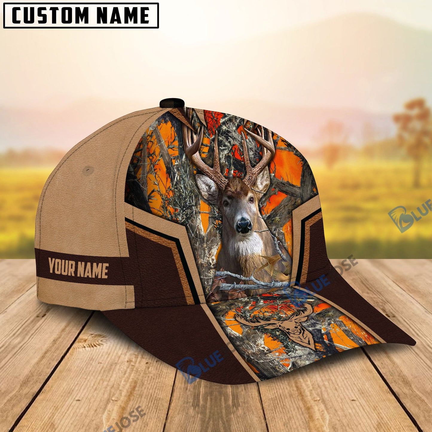frenzidea Deer Hunting Premium Personalized Name Cap