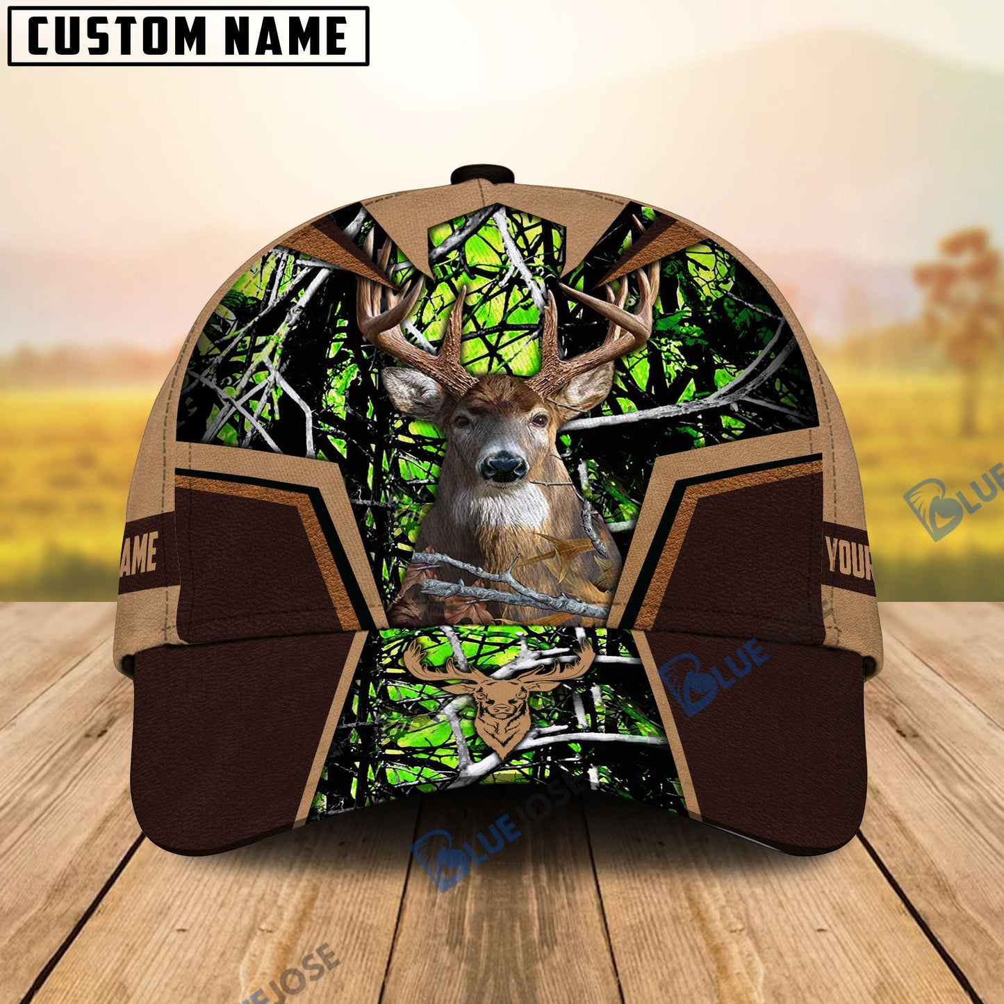 frenzidea Deer Hunting Premium Personalized Name Cap