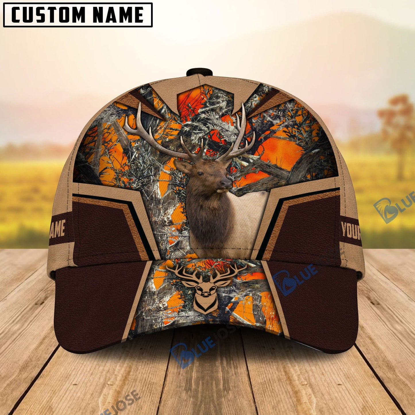 frenzidea Elk Hunting Premium Personalized Name Cap