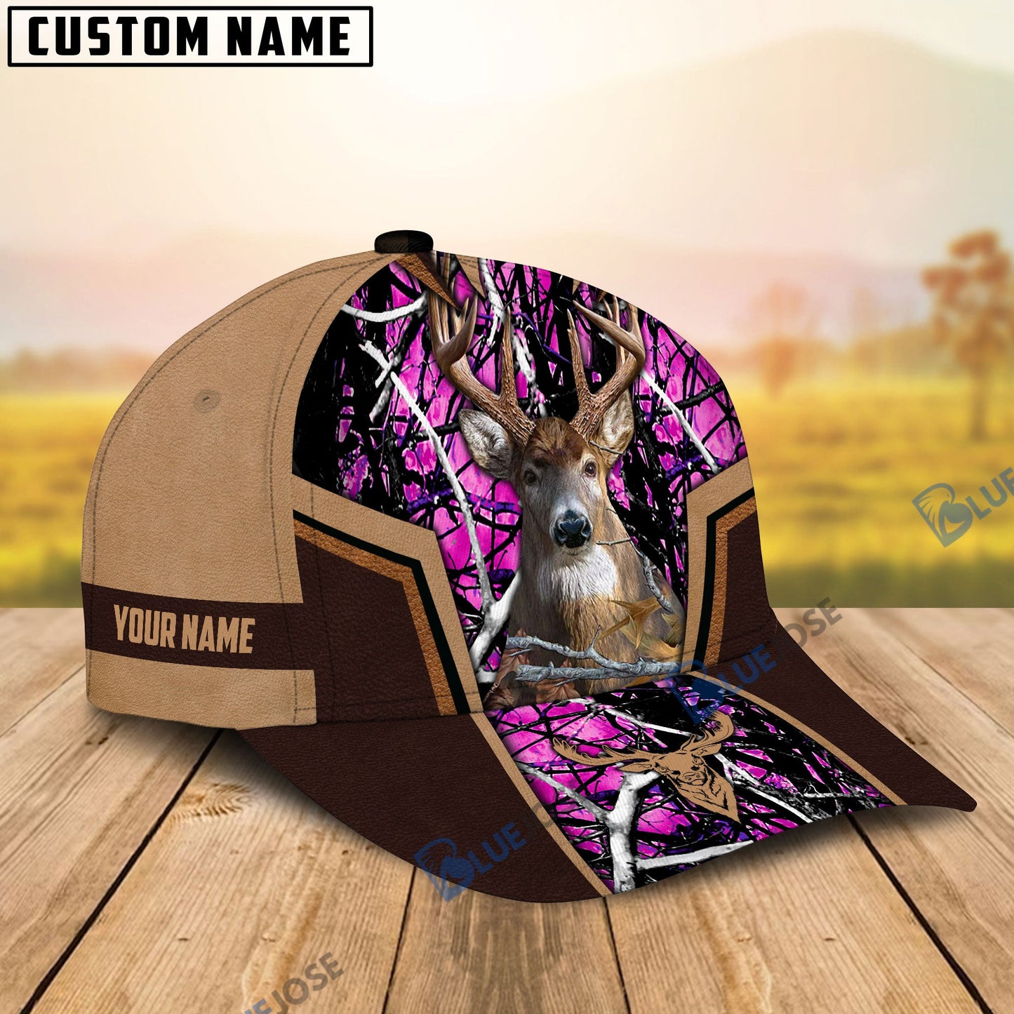 frenzidea Deer Hunting Premium Personalized Name Cap