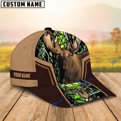 frenzidea Moose Hunting Premium Personalized Name Cap